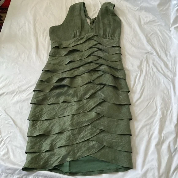 Adrianna Papell | Dresses | Adrianna Papell Olive Green Backless Tie In Back Midi Dress | Poshmark Adrianna Papell | Dresses | Adrianna Papell Olive Green Backless Tie In Back Midi Dress | Poshmark